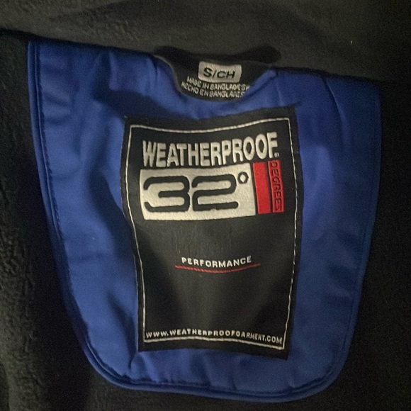 Weatherproof 32 degrees performance hydro-tech small coat jacket blue black - Picture 11 of 12